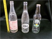 Vintage Clear Bottles, Crush, Kellets, Nesbitt's