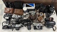 Large Collection of Vintage Cameras