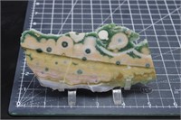 1.8oz polished ocean jasper slab  old stock