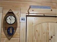 Boat clock 17" & sign