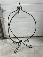 Folding Metal Stand With Hook For Hanging Planter