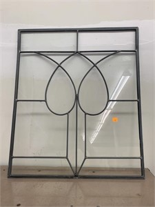 Decorative Glass Window, Missing 1 Pane - see