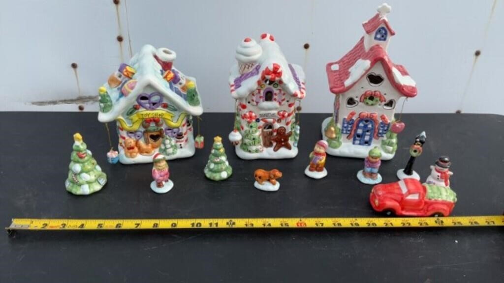 Elements Holiday Village 12 Piece Ceramic