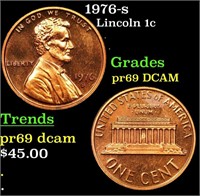 Proof 1976-s Lincoln Cent 1c Grades GEM++ Proof De