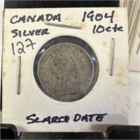 1904 CANADA SILVER DIME SCARCE DATE