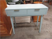 Green Table/Desk w/2 drawers