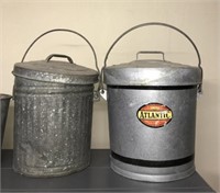 (2) metal buckets