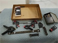 Drill bits, clamps, allen wrenchs, tester