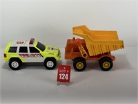 Fisher Price Dump Truck & Buddy L Fire Chief