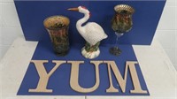 Home Decor Lot-Herron, Candle Holders &more