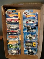 Flat of Hot Wheels short cards