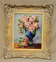 Floral Oil on Canvas, Signed and Dated 1958.