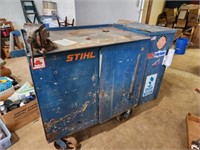 Stihl toolbox chest with vise