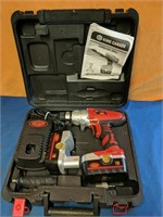 King Canada cordless drill set in case . Powers