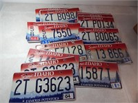 Lot of Vintage Idaho License Plates