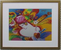 FLOWER BLOSSOM LADY GICLEE BY PETER MAX