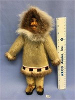 13" Eskimo doll, made of various