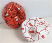 Poland & Portugal Soccer Balls x2 (Size 5 Balls)