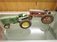 Hubley Metal Tractor + John Deere Metal Tractor