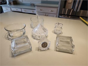 Crystal & Glass jewelry trinket candy dishes & mor