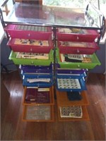 Multi drawer cart full of stamps Etc