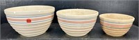 3 PC LOT OF McCOY MIXING BOWLS