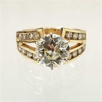 2.20 ct diamond solitaire 14K gold ring with