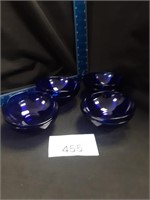 8 Cobalt Blue Bowls