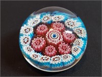 Murano Cane Flowers Glass Paperweight