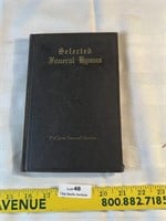 1932 Selected Funeral Hymns Book McClure Funeral