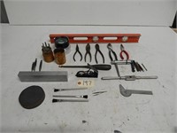 pliers, level, bits, Tap wrench