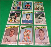 9x 1976-77 O-Pee-Chee Scultz Lafleur Price Hockey