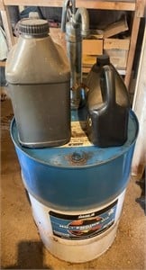 Empty 30-gallon barrel of Case IH No. 1 Engine