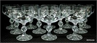 Set of 12 Crystal Champagne Glasses