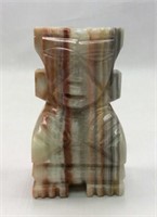 Marble 5.5" tall tribal book end.