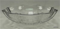 Crystal 9.5" wide bowl with scalloped design