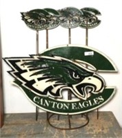 Canton Eagles Metal Stakes & Sign