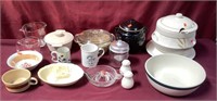 Assorted Kitchen Dishes & Serving Pieces