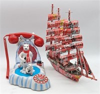(ZA) Coke items, an Animated Polar bear phone and