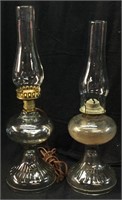 (2) MATCHING OIL LAMP BASES