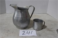 8INCH ALUMINIUM PITCHER AND CUP