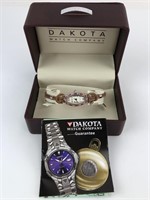 Red & Brown Dakota Watch in Box