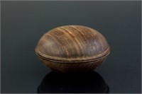 Chinese Zitan Wood Carved Round Box