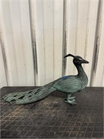 Metal Peacock Statue