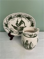 COOLEY COLL. PLATTER "TOILE" AND PITCHER "MIA"