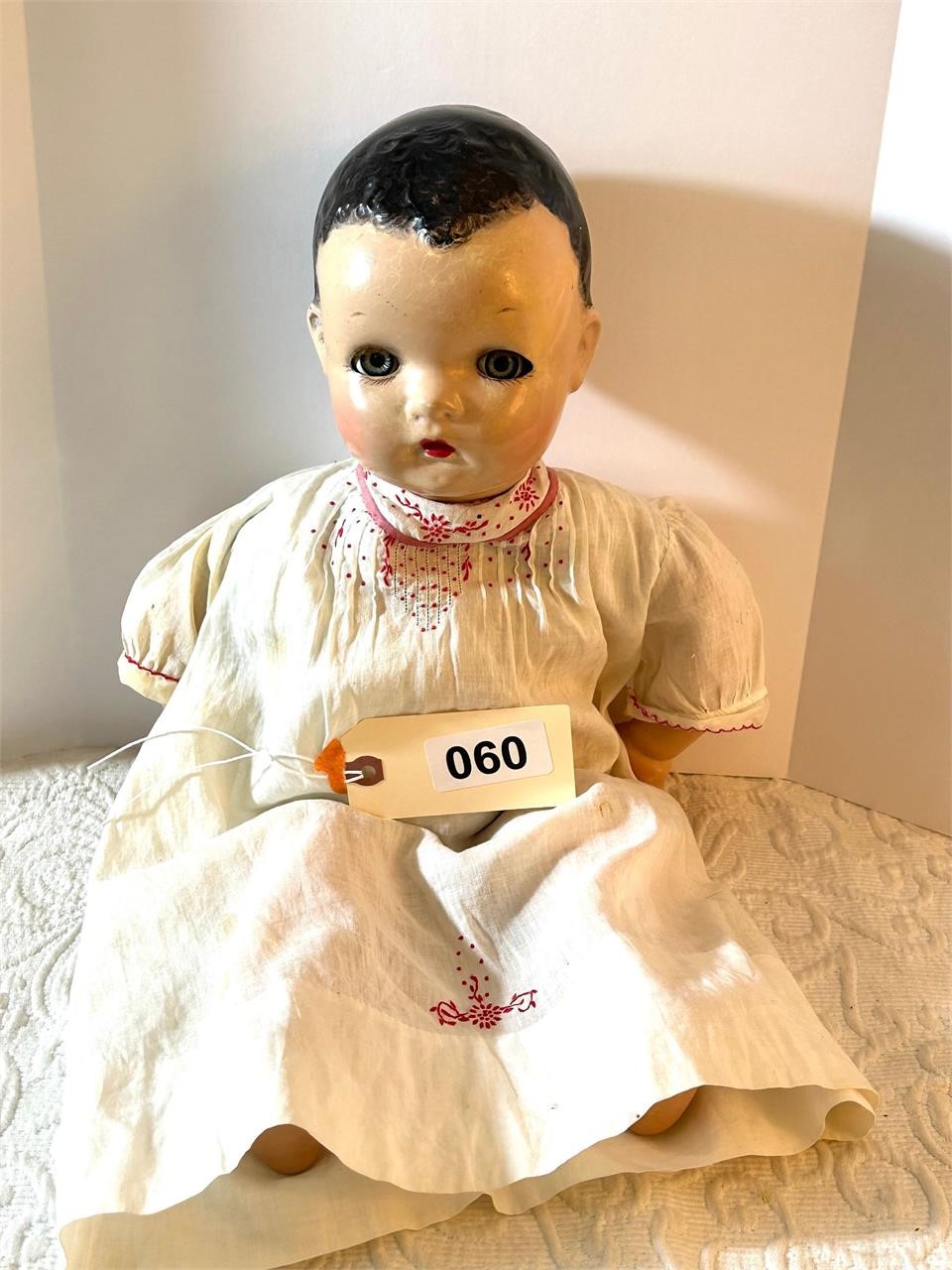 Antique Composition and cloth doll with dress