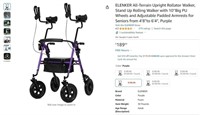 E7880 Upright Rollator Walker10 Wheels Purple