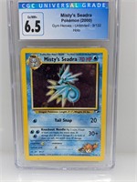 CGC 6.5 Gym Heroes Misty's Seadra Holo - Unlimited