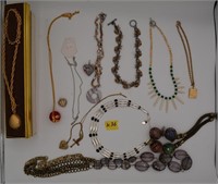 36K: (14) Pcs Costume Jewelry, Necklaces