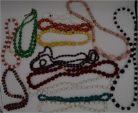 34K: (13) Pcs Costume Jewelry, Necklaces